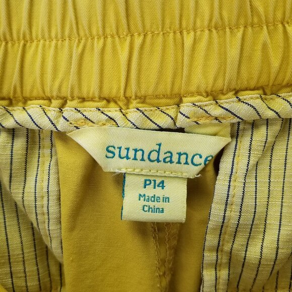 Sundance Junie Jo Chino Pants Womens Petite 14 Clover Yellow Straight Leg Cotton - Picture 10 of 15